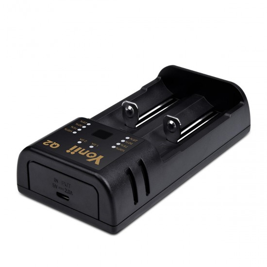 Q2 Double Slot USB Rechargeable Lithium Battery Charger Multi-functional Intelligent Charger for 18650/26650/21700/AAA Battery Q2 Double Slot USB Rechargeable Lithium Battery Charger Multi-functional Intelligent Charger for 18650/26650/21700/AAA Battery