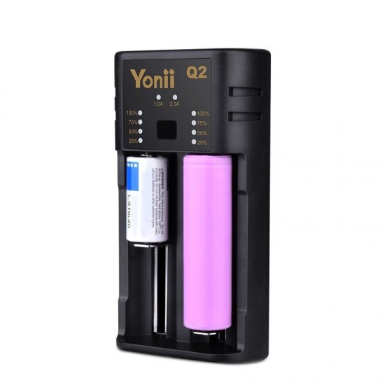 Q2 Double Slot USB Rechargeable Lithium Battery Charger Multi-functional Intelligent Charger for 18650/26650/21700/AAA Battery Q2 Double Slot USB Rechargeable Lithium Battery Charger Multi-functional Intelligent Charger for 18650/26650/21700/AAA Battery
