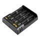 Q4 Four Slot USB Rechargeable Lithium Battery Charger Multi-functional Intelligent Charger for 18650/26650/21700/AAA Battery