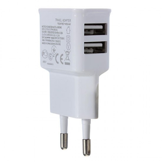 2 Dual USB Ports Wall Charger Adapter For iPhone Samsung Cell Phones