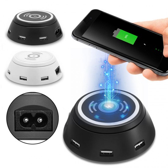 20W 110V-220V 6 USB Ports Wireless Charger For iPhone X/ 8/ 8P Galaxy S8/S8+ 20W 110V-220V 6 USB Ports Wireless Charger For iPhone X/ 8/ 8P Galaxy S8/S8+
