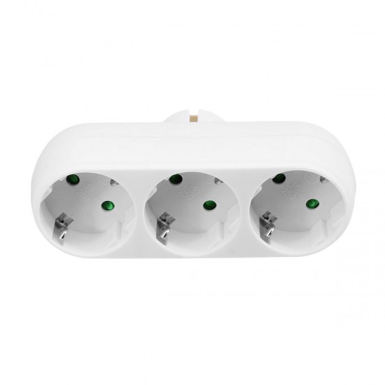 3500W 250V 16A EU Plug Socket With 3 Outlets Travel Adapter Power Strip Extension Smart USB Charger 3500W 250V 16A EU Plug Socket With 3 Outlets Travel Adapter Power Strip Extension Smart USB Charger