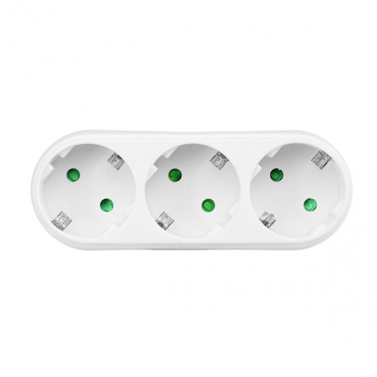 3500W 250V 16A EU Plug Socket With 3 Outlets Travel Adapter Power Strip Extension Smart USB Charger 3500W 250V 16A EU Plug Socket With 3 Outlets Travel Adapter Power Strip Extension Smart USB Charger