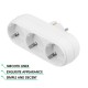3500W 250V 16A EU Plug Socket With 3 Outlets Travel Adapter Power Strip Extension Smart USB Charger 3500W 250V 16A EU Plug Socket With 3 Outlets Travel Adapter Power Strip Extension Smart USB Charger