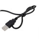 4 USB 2.0 Ports Charger With Cable For Mobile Phones Black