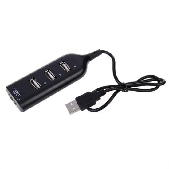 4 USB 2.0 Ports Charger With Cable For Mobile Phones Black 4 USB 2.0 Ports Charger With Cable For Mobile Phones Black