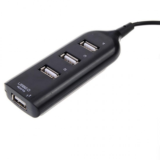 4 USB 2.0 Ports Charger With Cable For Mobile Phones Black 4 USB 2.0 Ports Charger With Cable For Mobile Phones Black