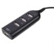 4 USB 2.0 Ports Charger With Cable For Mobile Phones Black