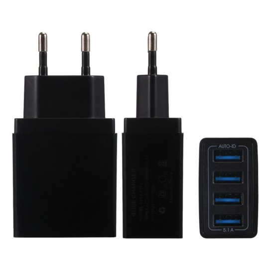 5.1A 4 USB Port Fasting Charging Adapter Charger for iPhone XR XS Max Xiaomi Mi9 S9 Note9 S10