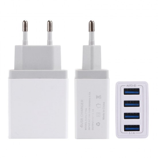 5.1A 4 USB Port Fasting Charging Adapter Charger for iPhone XR XS Max Xiaomi Mi9 S9 Note9 S10