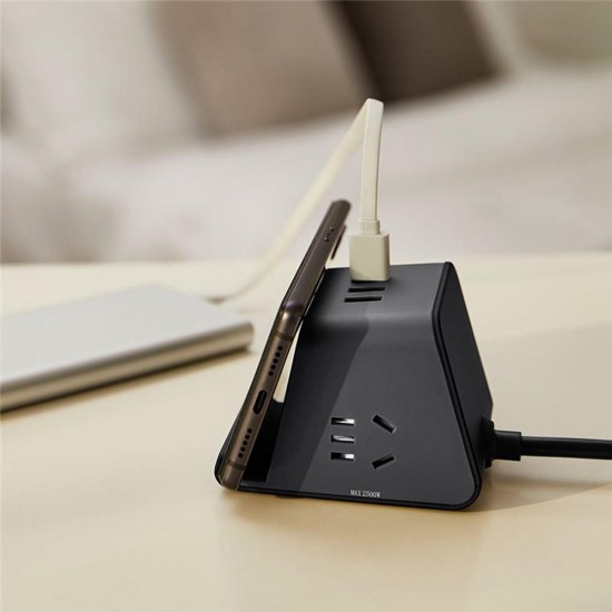 3 USB Ports Charger Adapter Power Strip With Wireless Charger With Extended Line Indicator Light From Xiaomi Eco-System For HUAWEI P30 Mate 20Pro XIAOMI MI8 MI9 S10 S10+