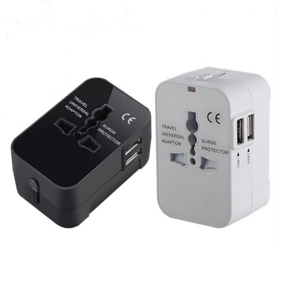 1000W 6A Dual USB Port Universal International Plug Fast Charging Adapter For iPhone XS 11Pro Huawei P30 Pro Mate 30 Mi9 9Pro 5G