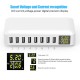 10A 8-Port USB Charger Smart Charger Digital Display Desktop Charging Station Adapter With EU Plug US Plug UK Plug AU Plug For iPhone 11 SE 2020 Huawei Xiaomi