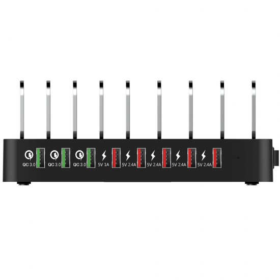110W 8-Ports 3-QC3.0 Quick Charge Desktop Smart USB Charger for iPhone11 Pro Max for Samsung S20 Xiaomi HUAWEI Redmi LG 110W 8-Ports 3-QC3.0 Quick Charge Desktop Smart USB Charger for iPhone11 Pro Max for Samsung S20 Xiaomi HUAWEI Redmi LG
