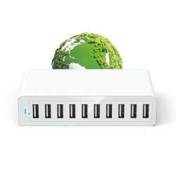 12A 60W Multi-port Smart Phone EU USB Charger Adapter For HUAWEI P30 XIAOMI MI9 S10 S10+