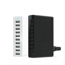 12A 60W Multi-port Smart Phone EU USB Charger Adapter For HUAWEI P30 XIAOMI MI9 S10 S10+