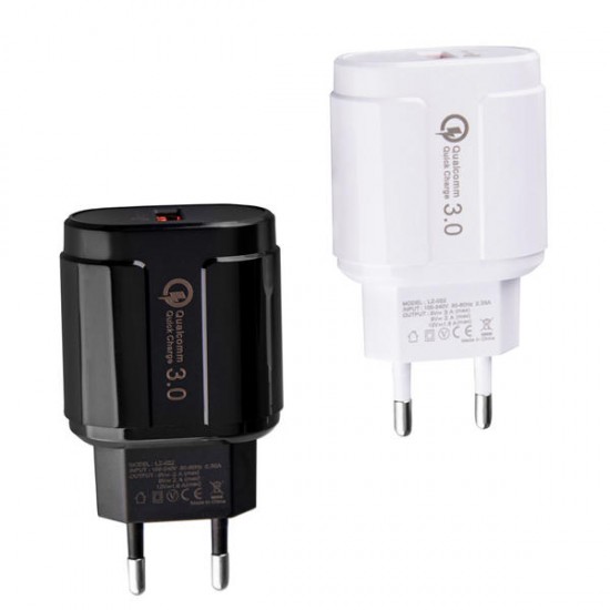 18W QC3.0 Travel Wall Fast USB Charger For Mix 3 Pocophone F1 Oneplus 6T S9 Note 9 18W QC3.0 Travel Wall Fast USB Charger For Mix 3 Pocophone F1 Oneplus 6T S9 Note 9