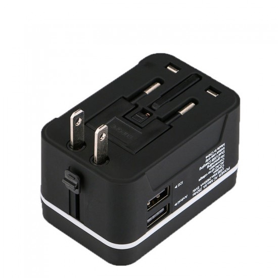 2.4A Multifunction Dual USB Charger Global International Universal Socket Converter Adapter 2.4A Multifunction Dual USB Charger Global International Universal Socket Converter Adapter