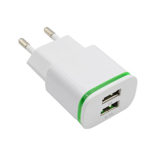 2A Dual USB Ports Luminous USB Charger Fast Charging For iPhone XS 11Pro Huawei P30 Pro P40 Xiaomi Mi10 S20 2A Dual USB Ports Luminous USB Charger Fast Charging For iPhone XS 11Pro Huawei P30 Pro P40 Xiaomi Mi10 S20