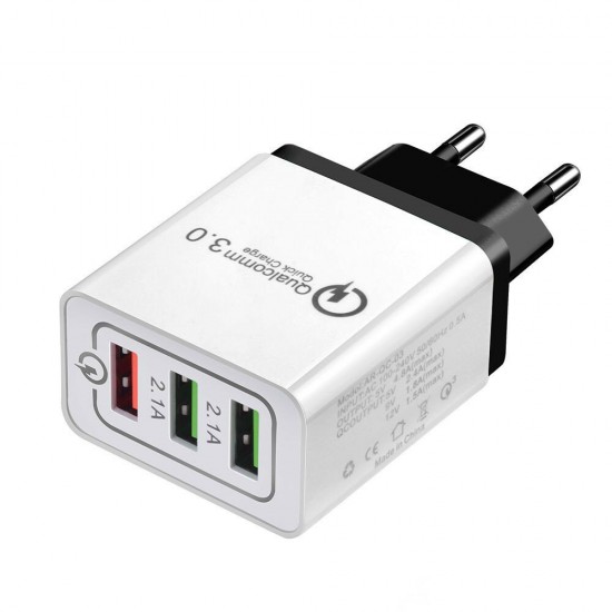 3 Ports Quick Charge 3.0 USB Charger Power Adapter for iPhone for Samsung Xiaomi 3 Ports Quick Charge 3.0 USB Charger Power Adapter for iPhone for Samsung Xiaomi