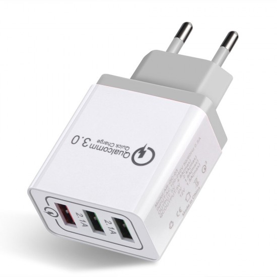 3 Ports Quick Charge 3.0 USB Charger Power Adapter for iPhone for Samsung Xiaomi 3 Ports Quick Charge 3.0 USB Charger Power Adapter for iPhone for Samsung Xiaomi