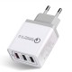3 Ports Quick Charge 3.0 USB Charger Power Adapter for iPhone for Samsung Xiaomi