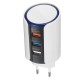 3 USB Ports QC3.0 Quick Charge USB Charger EU Plug with LED Touch for Mobile Phone