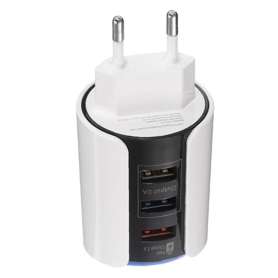3 USB Ports QC3.0 Quick Charge USB Charger EU Plug with LED Touch for Mobile Phone 3 USB Ports QC3.0 Quick Charge USB Charger EU Plug with LED Touch for Mobile Phone