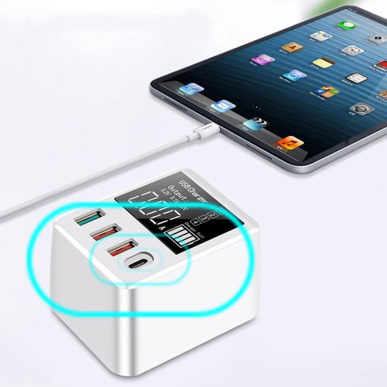 30W QC3.0 PD Multi-port Digital Display Fast Charging US EU UK Plug Travel USB Charger Adapter HUB For iPhone X XS Huawei P30 Mate 20Pro Mi8 Mi9 S10 S10+ 30W QC3.0 PD Multi-port Digital Display Fast Charging US EU UK Plug Travel USB Charger Adapter HUB For iPhone X XS Huawei P30 Mate 20Pro Mi8 Mi9 S10 S10+