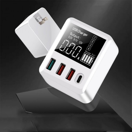30W Type C QC3.0 Multi Port LED Display Fast Charging Charger Adapter For iPhone 8Plus 11 Pro Huawei P30 Pro Mate 30 Xiaomi Mi9 9Pro 30W Type C QC3.0 Multi Port LED Display Fast Charging Charger Adapter For iPhone 8Plus 11 Pro Huawei P30 Pro Mate 30 Xiaomi Mi9 9Pro
