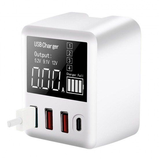 30W Type C QC3.0 Multi Port LED Display Fast Charging Charger Adapter For iPhone 8Plus 11 Pro Huawei P30 Pro Mate 30 Xiaomi Mi9 9Pro 30W Type C QC3.0 Multi Port LED Display Fast Charging Charger Adapter For iPhone 8Plus 11 Pro Huawei P30 Pro Mate 30 Xiaomi Mi9 9Pro