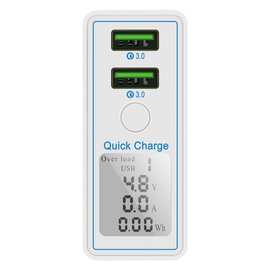 36W QC3.0 Dual USB LED Display Fast Charging USB Charger For iPhone XS 11Pro Huawei P30 Pro P40 Mate 30 Mi10 S20 5G 36W QC3.0 Dual USB LED Display Fast Charging USB Charger For iPhone XS 11Pro Huawei P30 Pro P40 Mate 30 Mi10 S20 5G