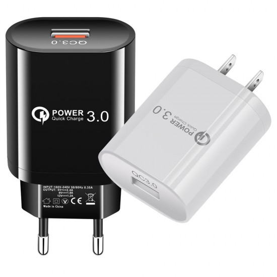 36W QC3.0 Single USB Fast Charging USB Charger Adapter For iPhone XS 11 Pro Huawei P30 Pro Mate 30 Xiaomi Mi9 9Pro S10+ Note10 36W QC3.0 Single USB Fast Charging USB Charger Adapter For iPhone XS 11 Pro Huawei P30 Pro Mate 30 Xiaomi Mi9 9Pro S10+ Note10