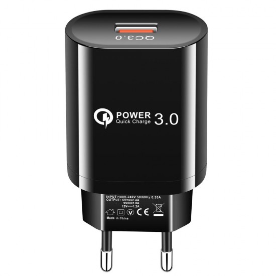 36W QC3.0 Single USB Fast Charging USB Charger Adapter For iPhone XS 11 Pro Huawei P30 Pro Mate 30 Xiaomi Mi9 9Pro S10+ Note10 36W QC3.0 Single USB Fast Charging USB Charger Adapter For iPhone XS 11 Pro Huawei P30 Pro Mate 30 Xiaomi Mi9 9Pro S10+ Note10