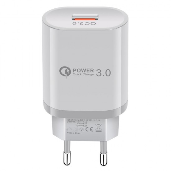 36W QC3.0 Single USB Fast Charging USB Charger Adapter For iPhone XS 11 Pro Huawei P30 Pro Mate 30 Xiaomi Mi9 9Pro S10+ Note10 36W QC3.0 Single USB Fast Charging USB Charger Adapter For iPhone XS 11 Pro Huawei P30 Pro Mate 30 Xiaomi Mi9 9Pro S10+ Note10