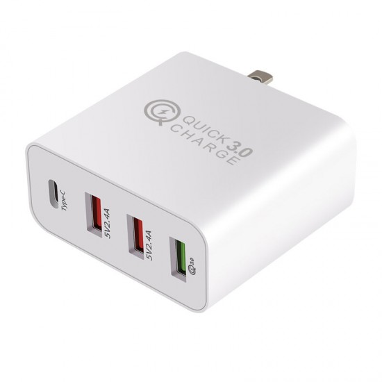 36W USB Charger QC3.0 Type-C Travel Wall Charger Adapter With 3*USB Type-C Flash Charging For iPhone XS 11Pro Oneplus 8Pro Nord MI 10 Note 9S 36W USB Charger QC3.0 Type-C Travel Wall Charger Adapter With 3*USB Type-C Flash Charging For iPhone XS 11Pro Oneplus 8Pro Nord MI 10 Note 9S