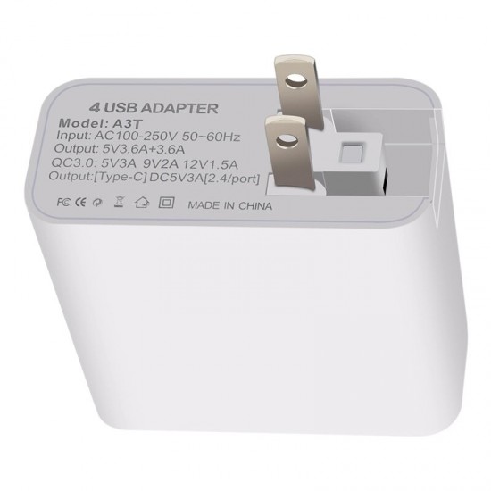 36W USB Charger QC3.0 Type-C Travel Wall Charger Adapter With 3*USB Type-C Flash Charging For iPhone XS 11Pro Oneplus 8Pro Nord MI 10 Note 9S 36W USB Charger QC3.0 Type-C Travel Wall Charger Adapter With 3*USB Type-C Flash Charging For iPhone XS 11Pro Oneplus 8Pro Nord MI 10 Note 9S