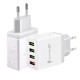 3A QC3.0 Multi port Fast Charging USB Charger Adapter For iPhone 8Plus XS 11 Pro Huawei P30 Pro Mate 30 5G S10+ Note 10 5G