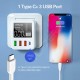 4-Port QC 3.0 USB Type-C Charger LCD Screen Display 30W Wall Charger Adapter For iPhone XS 11Pro Huawei P30 P40 Pro MI10 K30