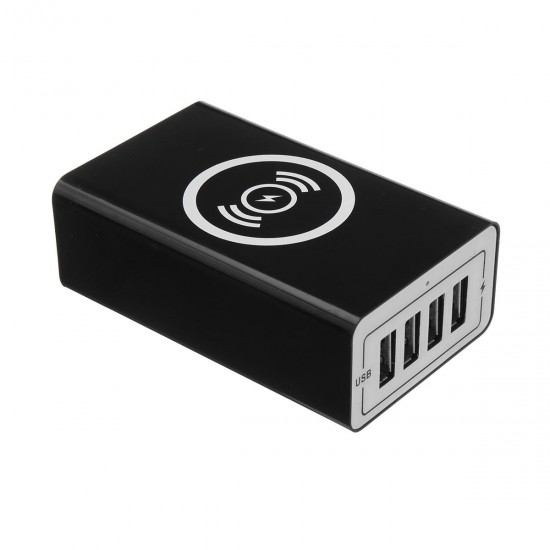 4-Port USB Charger QC3.0 Fast Wireless Charger Hubs Adapter with Type-C Port for Mobile Phone 4-Port USB Charger QC3.0 Fast Wireless Charger Hubs Adapter with Type-C Port for Mobile Phone