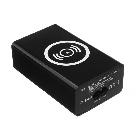 4-Port USB Charger QC3.0 Fast Wireless Charger Hubs Adapter with Type-C Port for Mobile Phone 4-Port USB Charger QC3.0 Fast Wireless Charger Hubs Adapter with Type-C Port for Mobile Phone