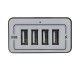 4-Port USB Charger QC3.0 Fast Wireless Charger Hubs Adapter with Type-C Port for Mobile Phone 4-Port USB Charger QC3.0 Fast Wireless Charger Hubs Adapter with Type-C Port for Mobile Phone