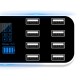 40W 8 Multi-Port USB Charger Adapter Desktop Smart LED Display Charging Station For iPhone XS 11Pro Huawei P30 Pro P40 Mi10 5G
