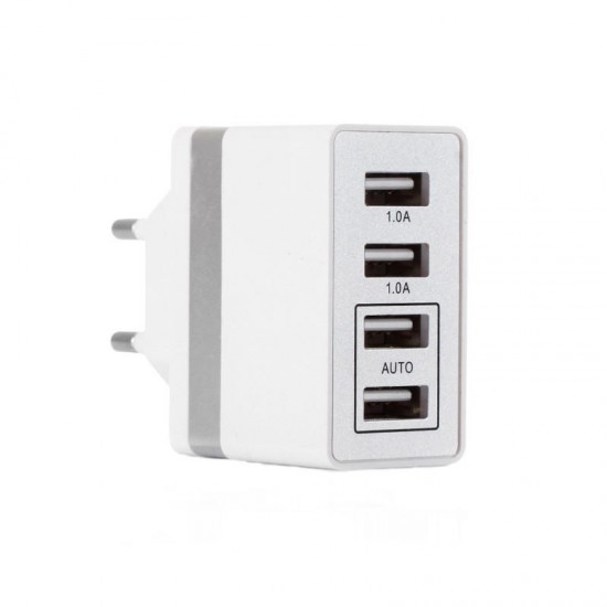 4.2A 4 USB Ports EU Travel Charger for iPhone X 8 Plus S9 S8 Xiaomi 8 Huaiwei P20 Oneplus 5t