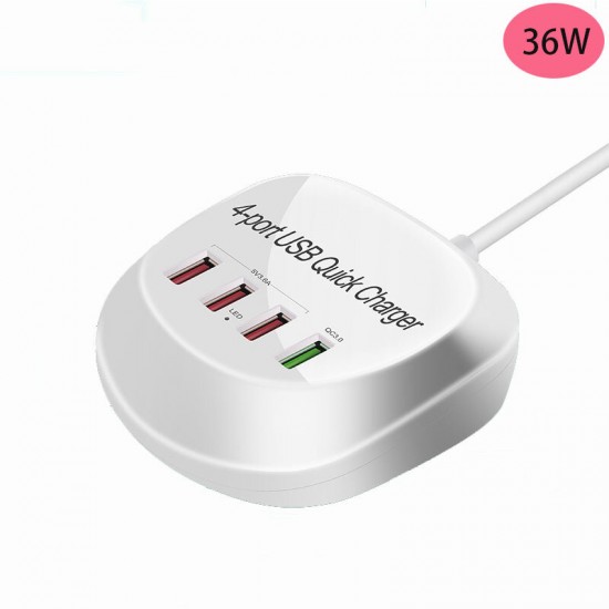 45W USB Charger QC3.0 Travel Wall Charger With 3*USB 2.0 / 1*QC3.0 USB EU Plug Fast Charging For iPhone XS 11Pro MI10 Note 9S OnePlus Nord 8Pro