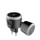 5V/2.4A Smart Travel Charger with LED Night Light Dual USB Fast Charging For iPhone XS 11Pro Oneplus 8Pro Mi10 Note 9S