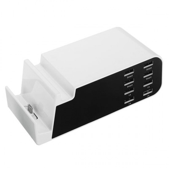 8 Ports 2.4A Type C Fast Charger Dock EU Plug For iPhone X 8Plus Oneplus 5T A1