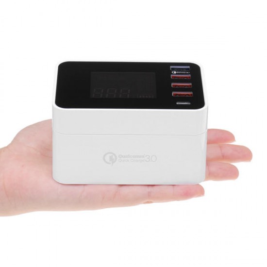 Foldable Design QC3.0 4 USB Type C Wireless USB Charger Socket EU US UK With LCD Display Foldable Design QC3.0 4 USB Type C Wireless USB Charger Socket EU US UK With LCD Display