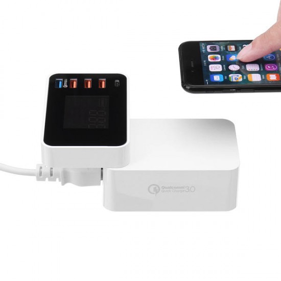 Foldable Design QC3.0 4 USB Type C Wireless USB Charger Socket EU US UK With LCD Display Foldable Design QC3.0 4 USB Type C Wireless USB Charger Socket EU US UK With LCD Display
