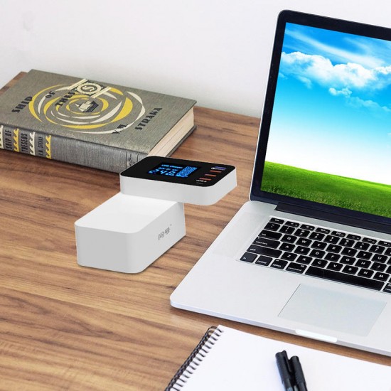 Foldable Design Quick Charge 3.0 4 USB Type-C USB EU Charger Station HUB with Led Display Foldable Design Quick Charge 3.0 4 USB Type-C USB EU Charger Station HUB with Led Display